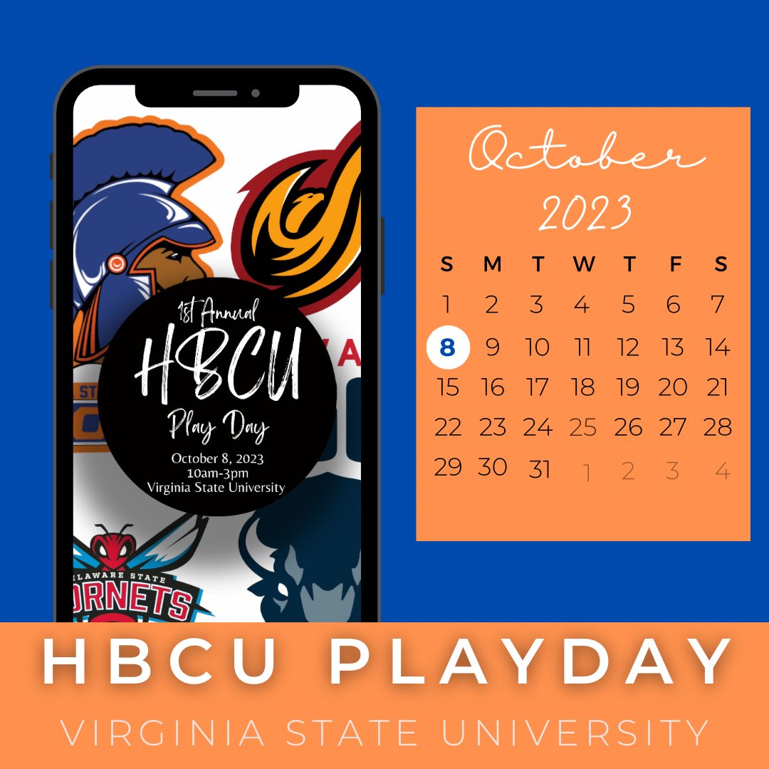 Very First HBCU PlayDay!!

Come out to support and meet all HBCU Women's Lacrosse Programs in one Spot!

Day: October 8, 2023
Time: 10am-3pm
Location: Virginia State University

#hbculacrosse #blacklacrosse #hailstate #greaterhappenshere #makinghistory #womenslacrosse