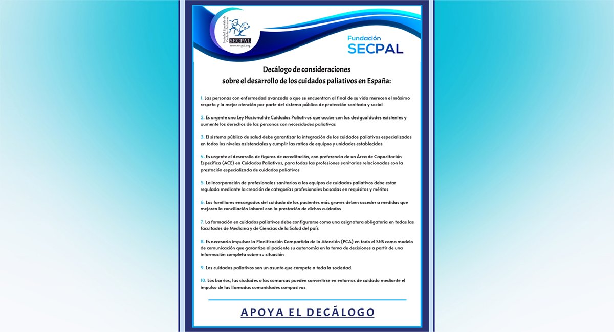 🔵  Cerca de 350 personas y más de 60 organizaciones respaldan ya el 'Decálogo sobre el desarrollo de los #cuidadospaliativos en España' 👇

🔗 bit.ly/3L2oyWC 

🙌 ¡Gracias por vuestro apoyo! 🙌

✍️ Sigamos sumando fuerzas... ➡️ bit.ly/44DGizr