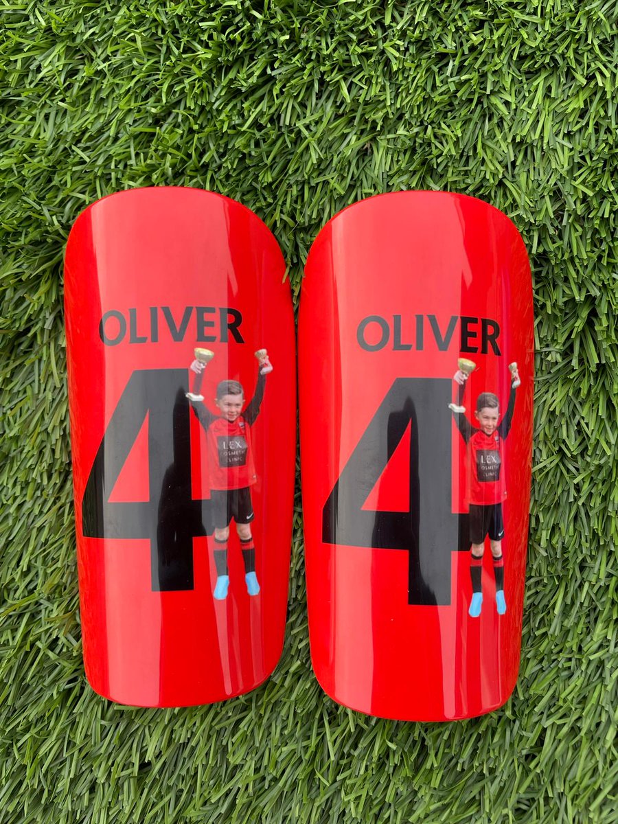Personalised Shin Pads for Oliver! #personalisedshinpads