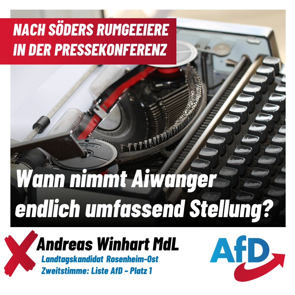 AndyWinhart's tweet image. In der Pressekonferenz zur #Schulranzen-Affäre wurde der nicht anwesende #Aiwanger von #Söder wie ein kleiner Schuljunge vorgeführt. Wann beantwortet Hubsi Aiwanger seine Strafarbeit in Form der 25 Fragen, die ihm von Oberlehrer Söder aufgegeben wurden? #Bayern #Poltik #Flugblatt