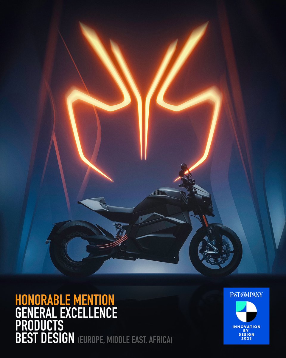 Thrilled to share our Verge TS Ultra’s honorable mention in @FastCompany’s Innovation by Design Awards! Recognized in General Excellence, Products and Best Design (Europe, Middle East, and Africa) categories 🏆
#FCDesignawards
#VergeMotorcycles