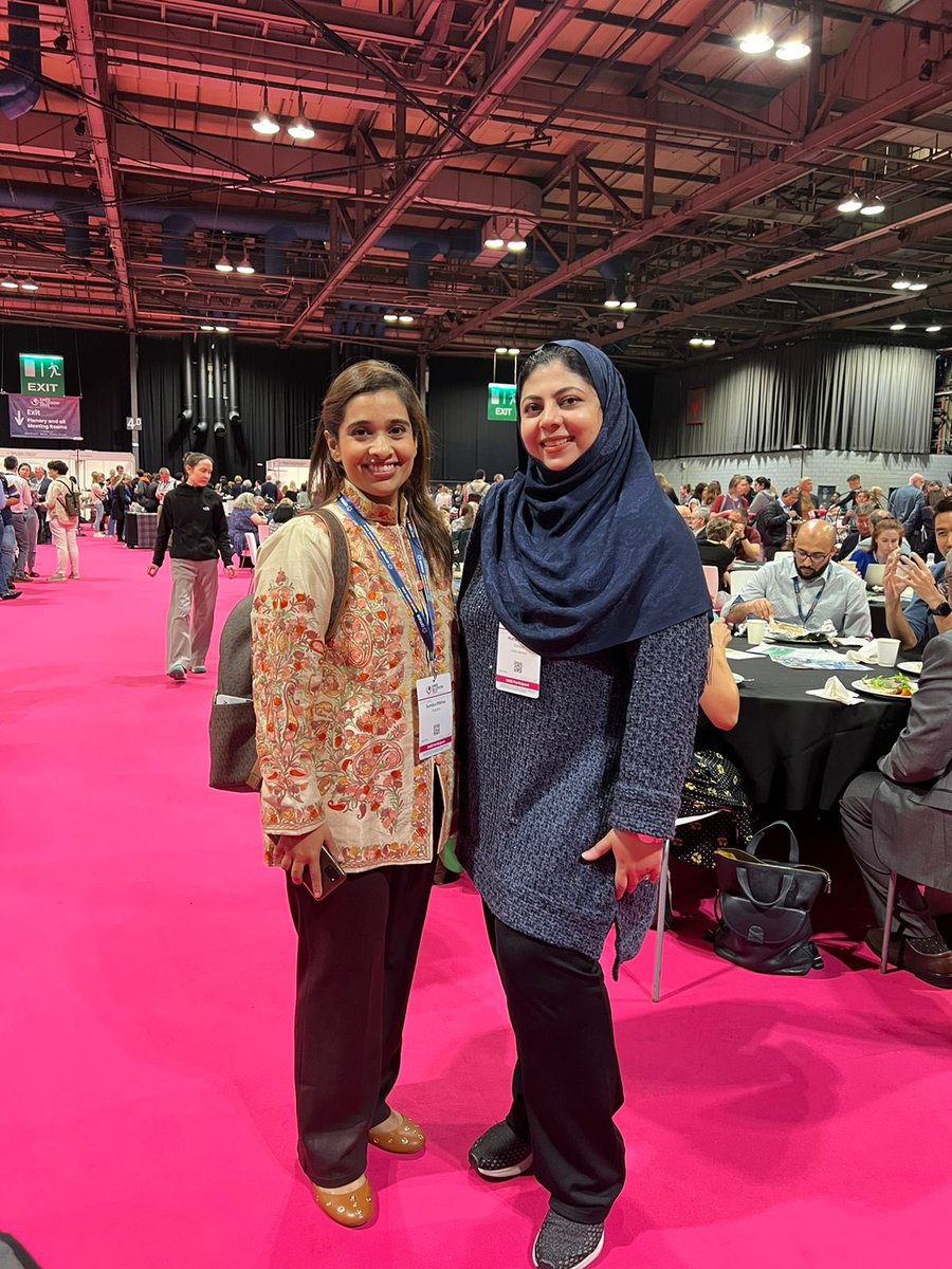 Just had the pleasure of meeting Dr. Sundus Iftikhar at #AMEE2023! She brilliantly presented our co-supervised paper on Women Leadership in healthcare in Pakistan. Empowering women in healthcare leadership is crucial for progress. #AMEEConference #WomenInHealthcare