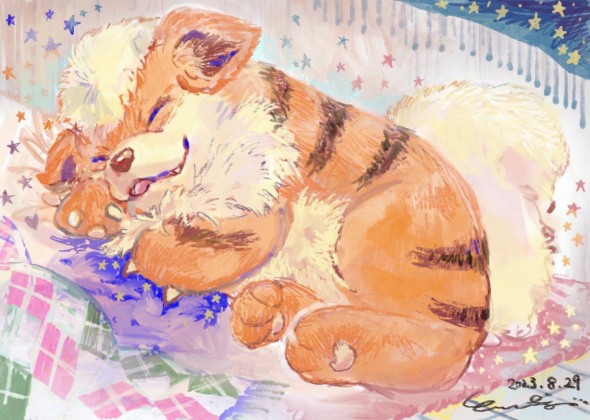 ポケモンスリープが毎日かわいくて、かわいくて、久しぶりに絵が描けた