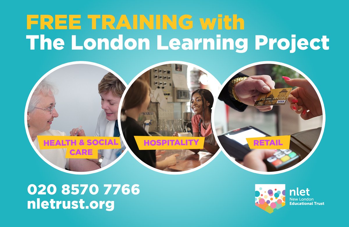 New London Educational Trust (@nletrust) on Twitter photo New opportunities to gain qualifications for the hospitality, health & social care and retail sectors now available. FREE to eligible employees and their employers. londonlearning@nletrust.org | call 020 8570 7766 #hospitalityjobs #healthcare #retailtraining #hounslow New opportunities to gain qualifications for the hospitality, health & social care and retail sectors now available. FREE to eligible employees and their employers. londonlearning@nletrust.org | call 020 8570 7766 #hospitalityjobs #healthcare #retailtraining #hounslow