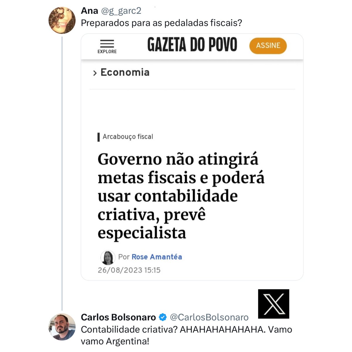 Contabilidade criativa? Será que foi por isso que trocaram o cara do IBGE subordinado à estepe? Vem aí a camuflagem dos números como na Argentina? Acho que não! É só coincidência! De Brasil à várzea mais rápido do que qualquer um esperaria! Só aguardar que os resultados virão…