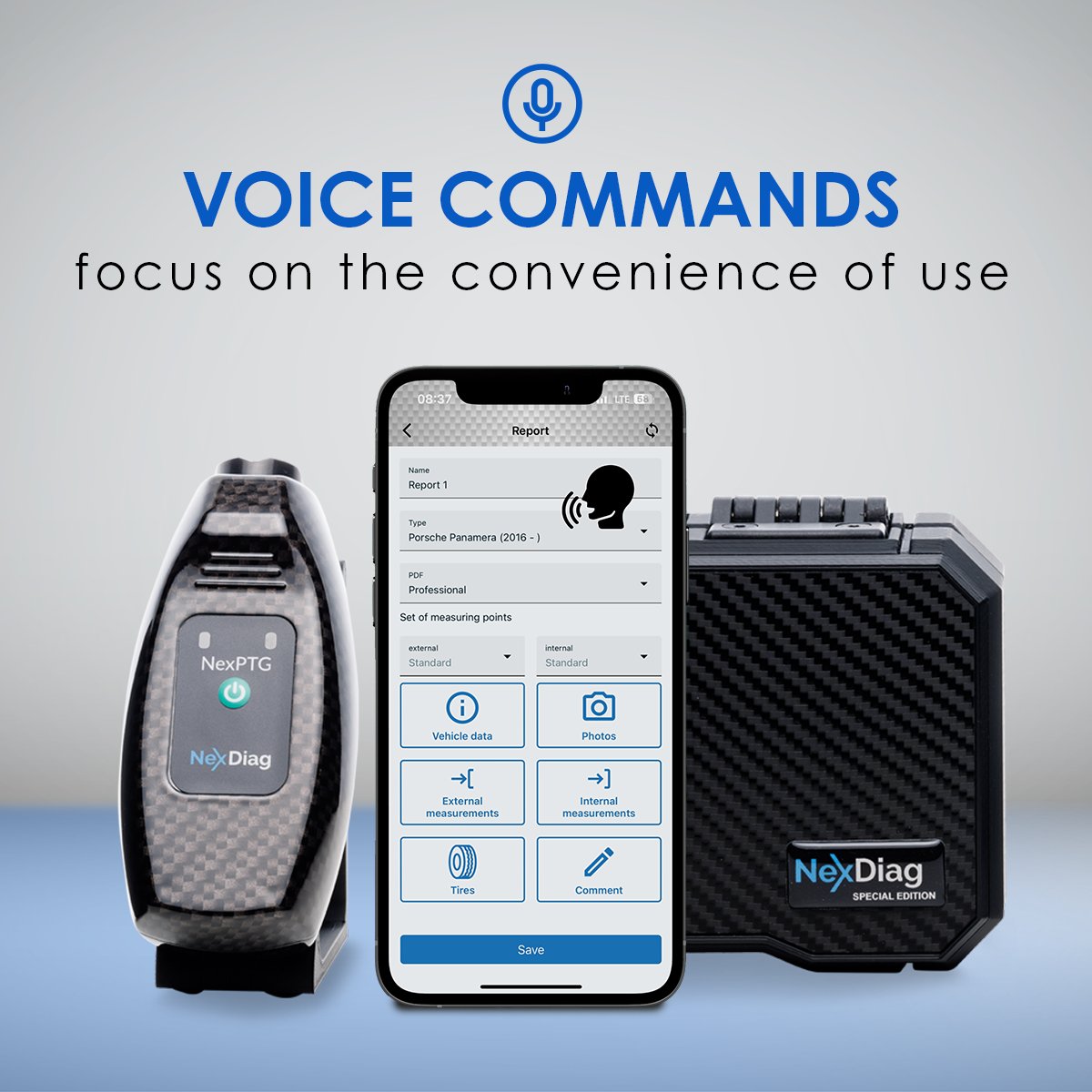 NexDiag's tweet photo. Just tell us what you expect, and the app will do it for you. 🫵🫵
The NexPTG PRO Carbon allows you to activate the chosen function without using the smartphone screen. 📲 https://t.co/FkrgP2SjzY