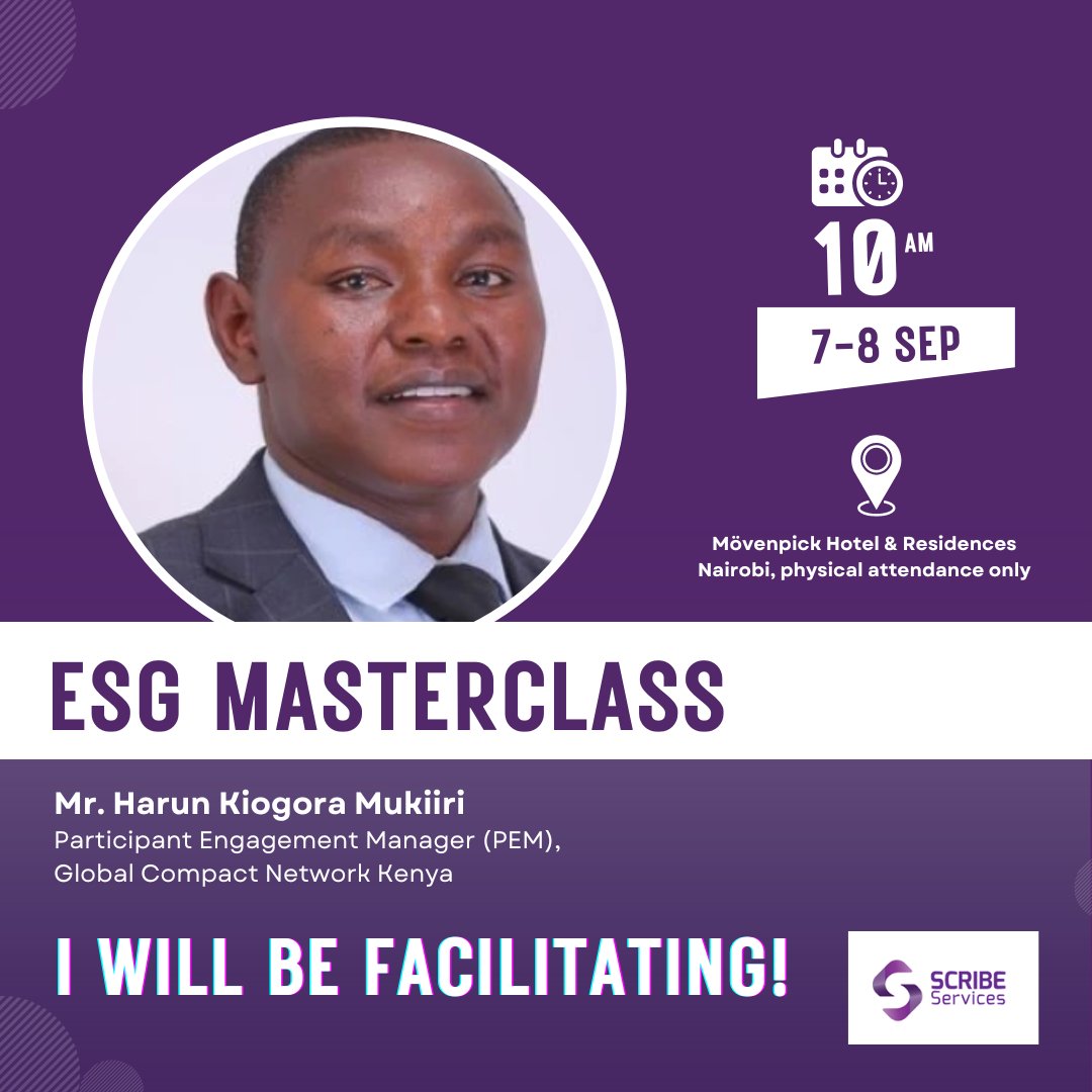 ScribeService's tweet photo. Introducing our #ESG Masterclass facilitators.
Registration still ongoing https://t.co/gwYG3aUIrG https://t.co/PMCpmmERaM