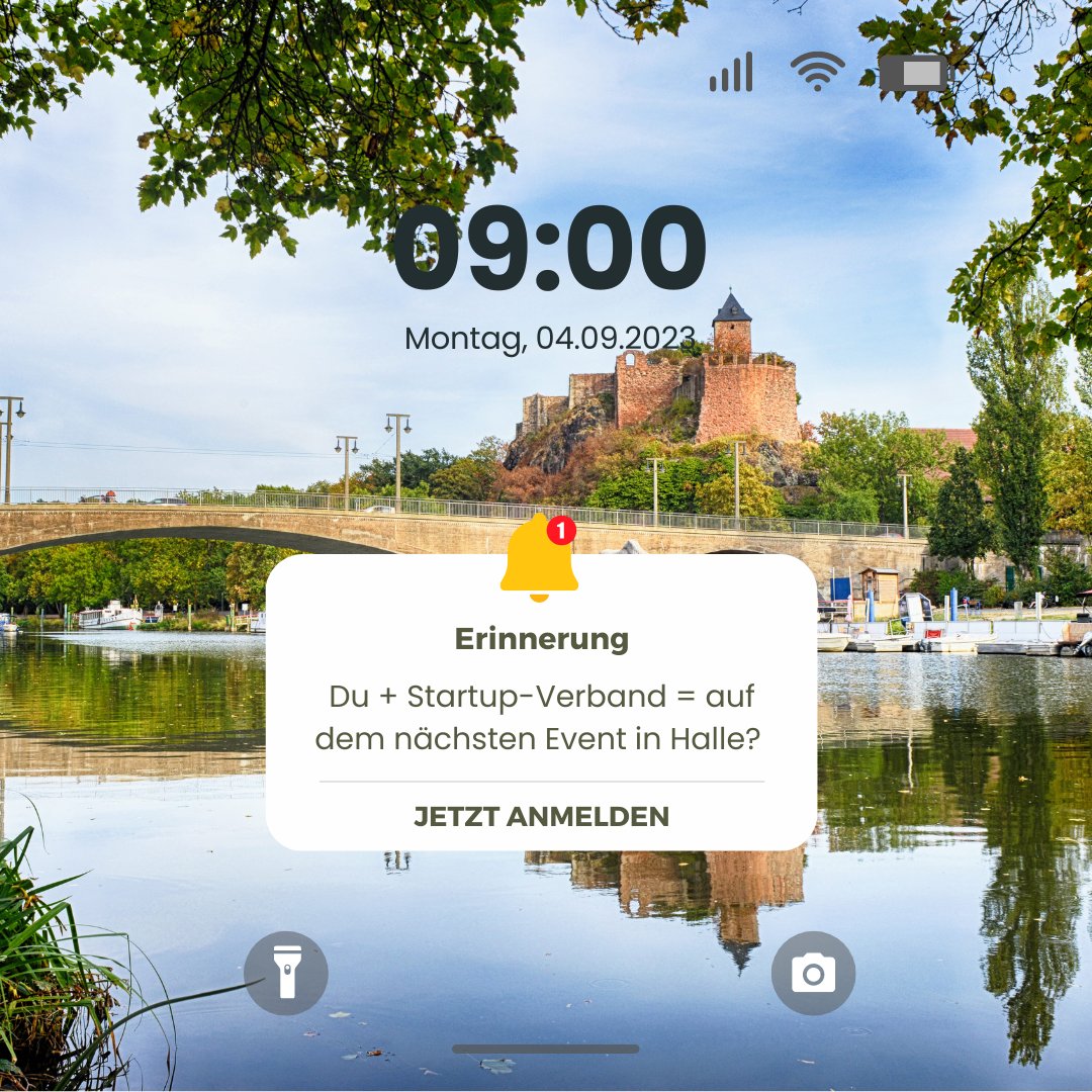 🌍 Save the date: 7. September 2023! 📆
Der Startup-Verband on Tour macht Halt in Halle an der Saale und lädt euch zu einem unvergesslichen Abend voller Startup-Impulse und Networking-Möglichkeiten ein. 👥  Anmeldung: bit.ly/3Qo0bpy