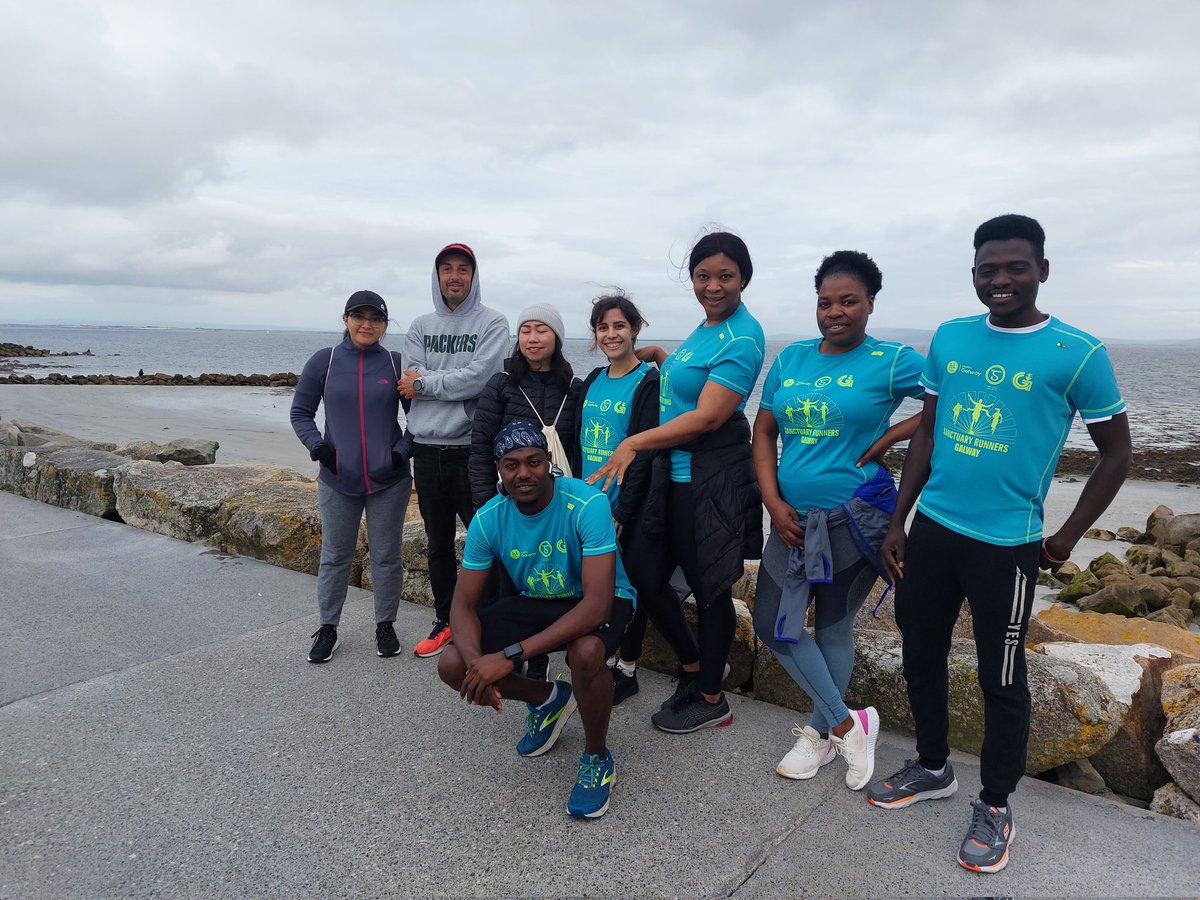 We 'kicked the wall' #Salthill! Making the most of the Prom on a calm evening #SanctuaryRunners  #RunAsOne