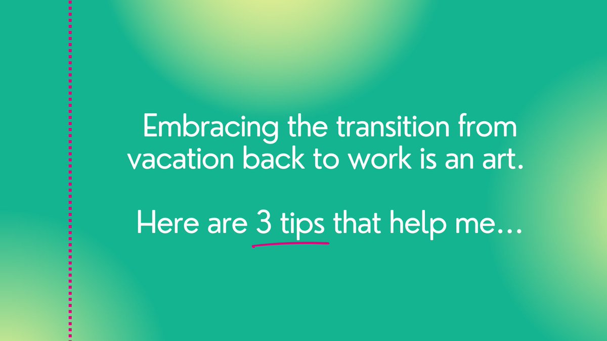 vlachosk's tweet photo. Embracing the transition from vacation back to work is an art. Scroll through the images to learn 3 tips that help me...
👉How do you find *your* groove after a break? I'd love to know #LifeCoach #LifeTransitions #BackToWork #VacationMode https://t.co/pkyI36MRzt