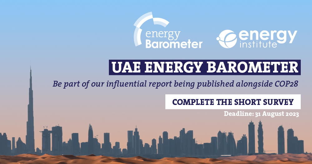 📢 Only two days left to be a part of our influential report being published alongside #COP28! If you're an energy student or professional based in the UAE, please complete our short 10-minute #EnergyBarometer survey.

Take part ➡️ ow.ly/yN7q50PyEBi
#UAEsurvey