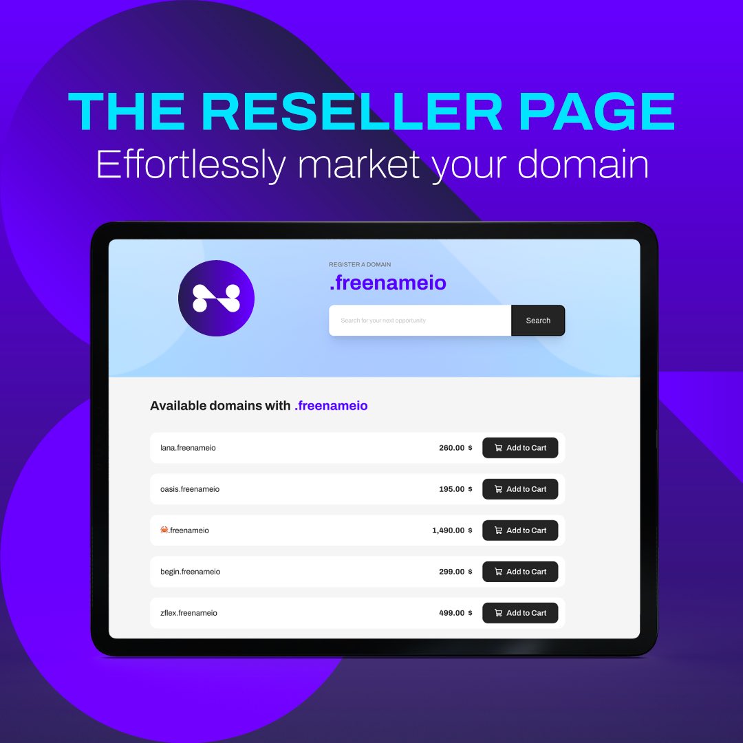 freename's tweet image. To 𝗰𝗲𝗹𝗲𝗯𝗿𝗮𝘁𝗲 the official release of the Reseller Page, Freename is giving away $200 USDT on @QuestN_com @QuestNEvents

The 𝗥𝗲𝘀𝗲𝗹𝗹𝗲𝗿 𝗣𝗮𝗴𝗲 makes earning passive income from your web3 top-level domain easier. 

Get the chance to 𝘄𝗶𝗻 by joining #QuestN here:…