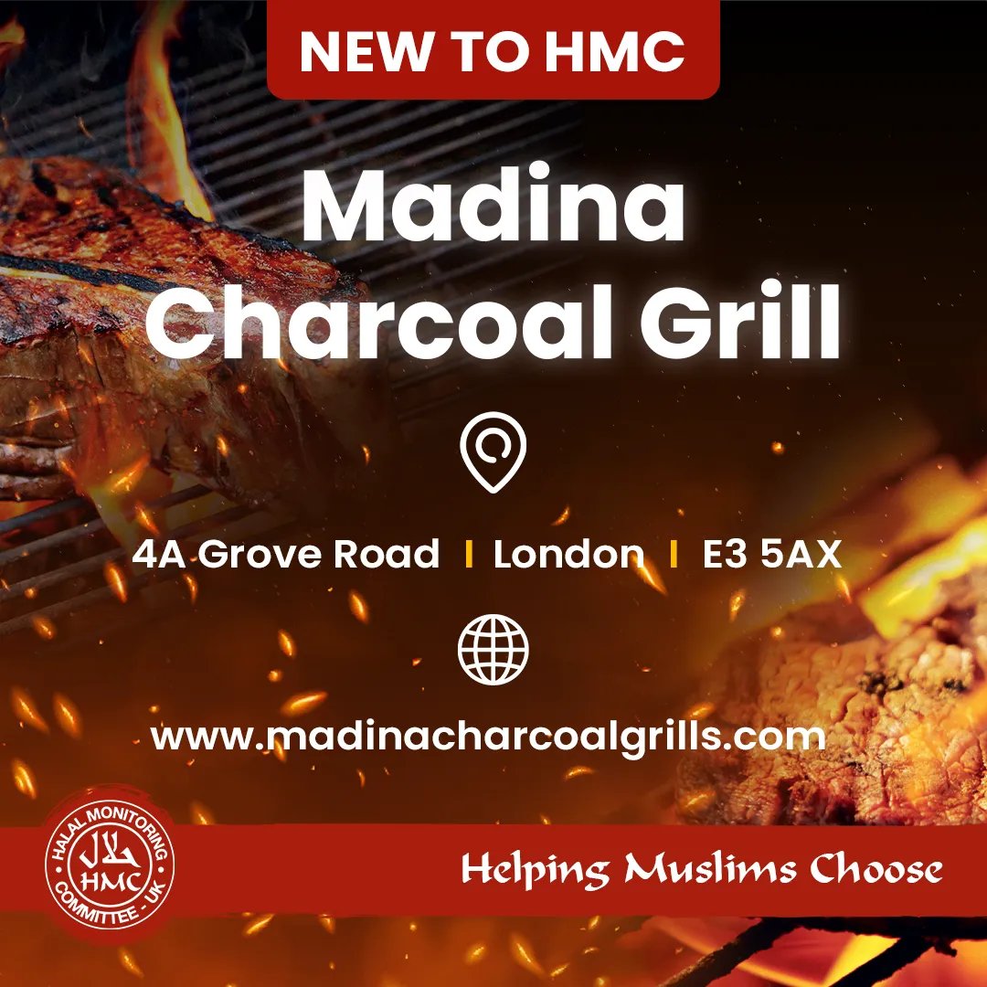 HMC_UK's tweet photo. Discover the sizzle of HMC-certified charcoal mastery at Madina Charcoal Grill! π₯ Savory BBQ meats, crisp exterior, juicy pink interiorβpure delight awaits. ππ₯© #HMCcertified #CharcoalGrill #BBQFlavors #HalalDelights https://t.co/ZdBsFYQ3mO