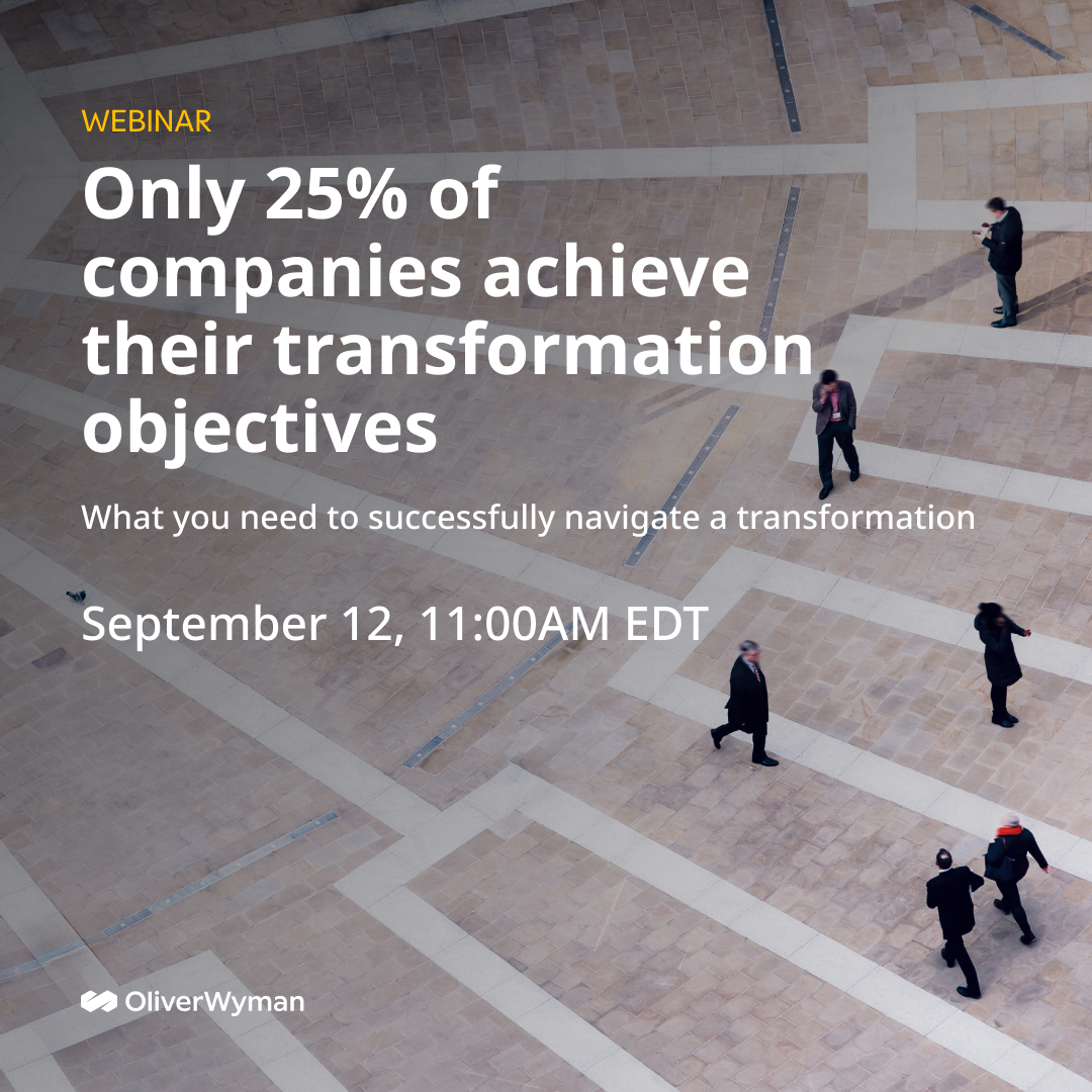 Join our webinar for an inside look at insights on successful transformations from 240 C-suite executives in the Americas > owy.mn/3symwXN 

#BusinessTransformation #BusinessInsights