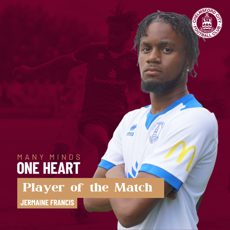 OfficialClarets's tweet image. 🏅 PLAYER OF THE MATCH

It's 3 in a row for Jermaine Francis as the Midfielder takes your vote for Player of the Match from yesterday's match against Eastbourne where he bagged the decisive goal! Well Done @jermaine_f7 🤝

#ManyMindsOneHeart