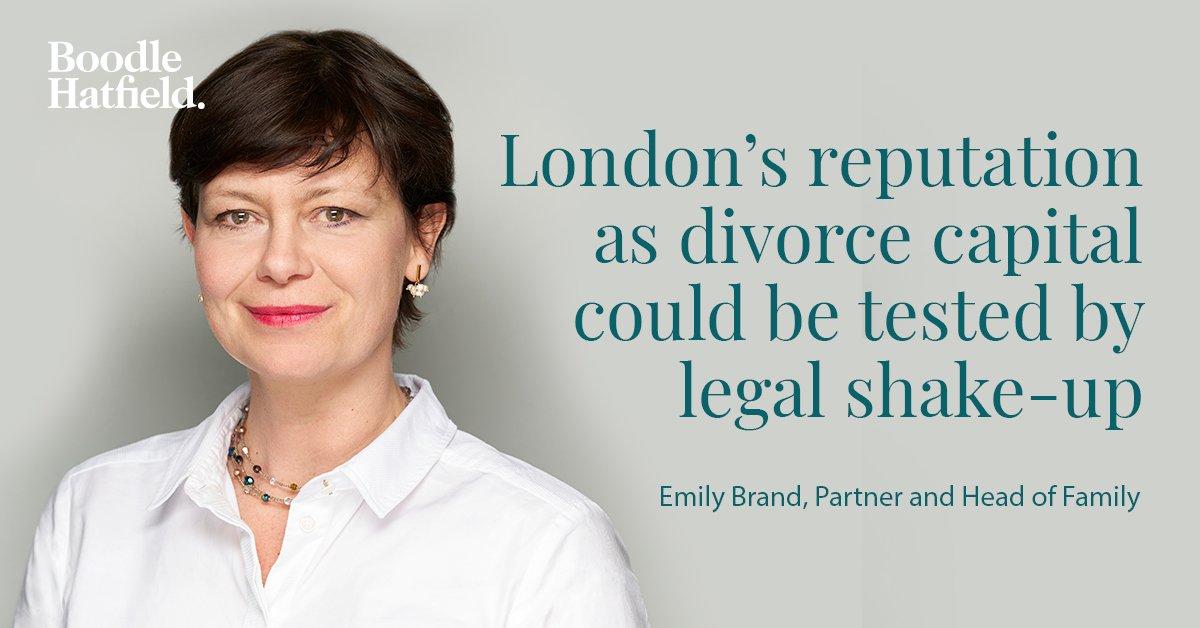 BoodleHatfield's tweet photo. In the @FT, Partner, Emily Brand comments on the review of the way in which a couple’s finances are dealt with upon #divorce.

https://t.co/3SAB0E6UDU

#divorcelaw #financialsettlement https://t.co/5xFQuVUaBJ
