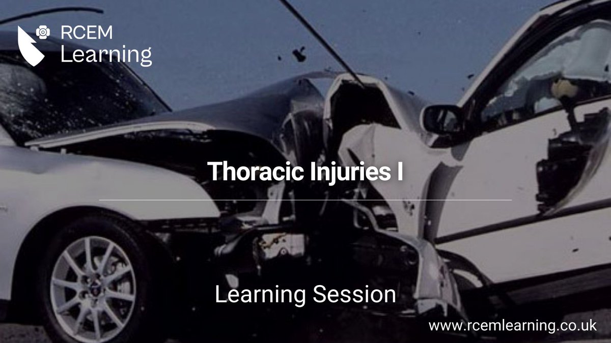 UPDATE: This module is part one of two dealing with thoracic injuries. It is pitched at FRCEM examination standard and you are expected to be competent at leading a trauma response. This is part 1 of a 2-part #LearningSession. Read the module here: rcemlearning.co.uk/modules/thorac…