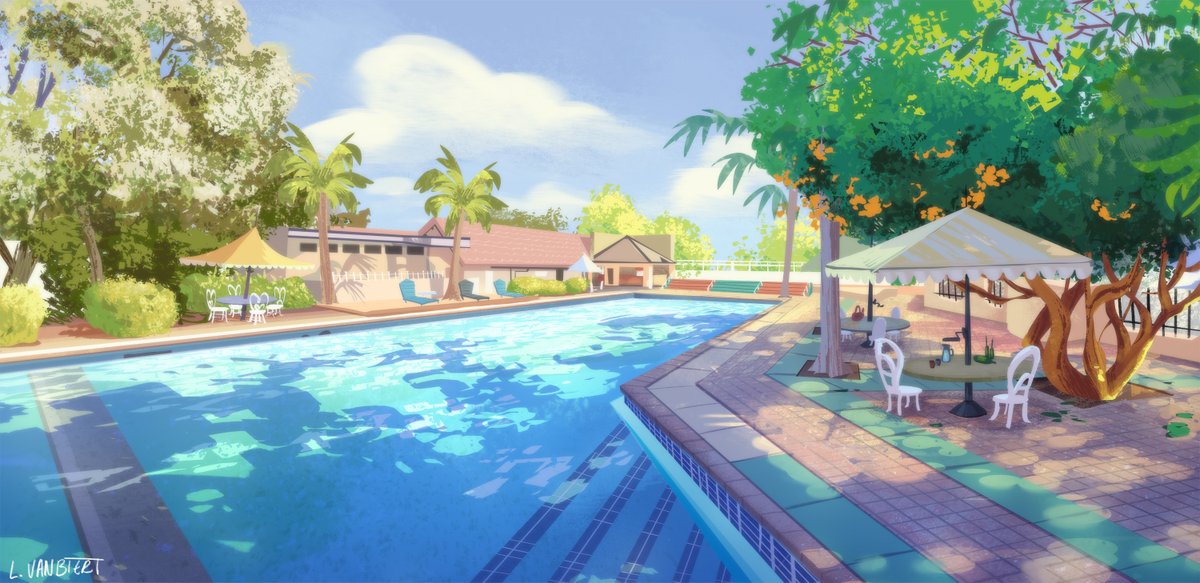Lvbdraws's tweet photo. #Pleinair #Pool #mapcrunch #paintingstudy #art #noAI #sketchbook https://t.co/XEGu5EYMPO