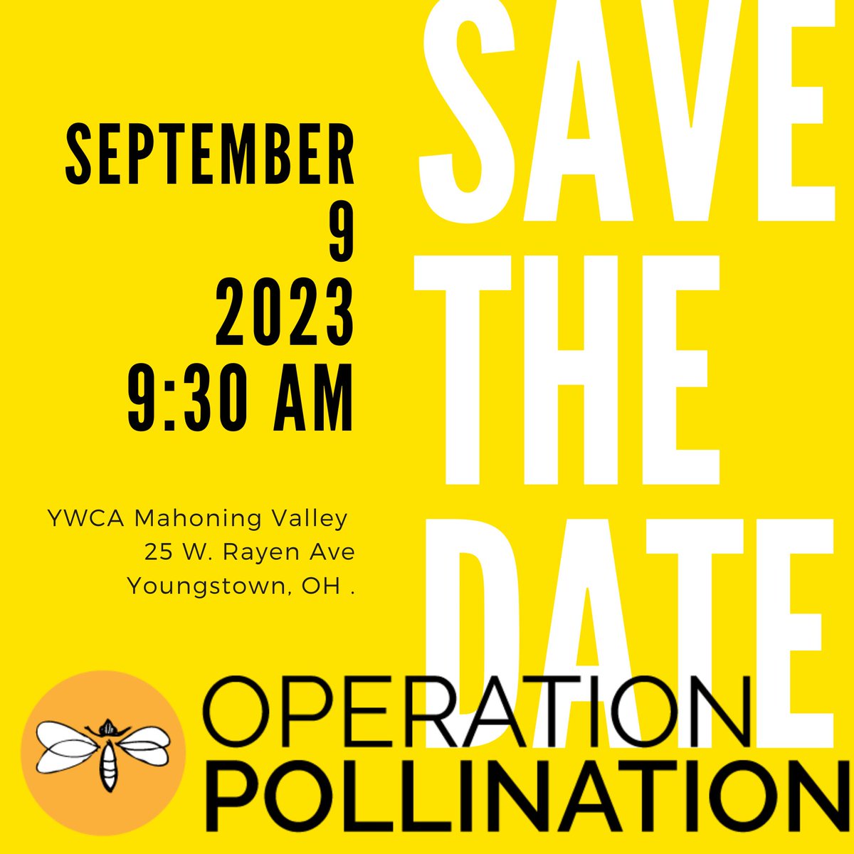 YtownRotary's tweet image. Save the date for Operation Pollination on September 9th! 

#OperationPollination #SavetheBees #ServiceAboveSelf #SaveTheDate #Volunteer #MakeADifference #Youngstown #MahoningValley