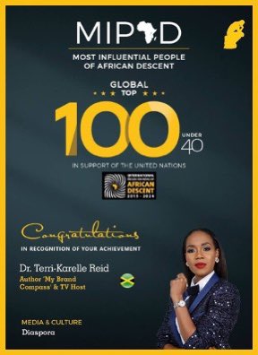 All Glory to God! He gave me my little seed and I nurtured it even when I didn’t know the fruit it would bear. 

I am beyond honoured to be recognized in the Top 100, Class of 2023 Most Influential People of African Descent in the category of ‘Media and Culture.’ 🇯🇲