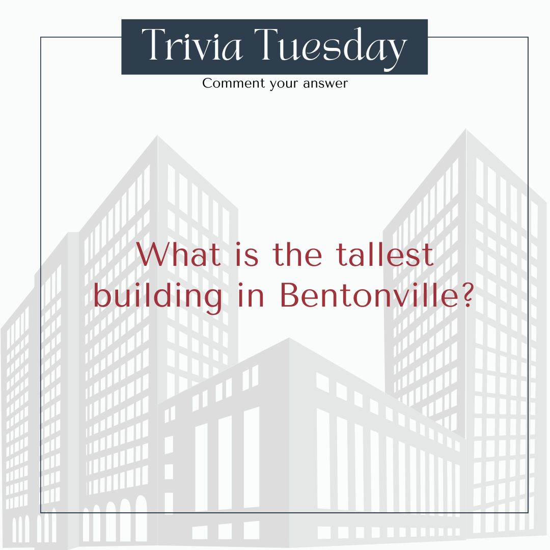 Bentonville's vertical growth is on the rise but the tallest building in town just might surprise you. Do you know the answer to today's #TriviaTuesday question? #bentonville150 #150andstrong