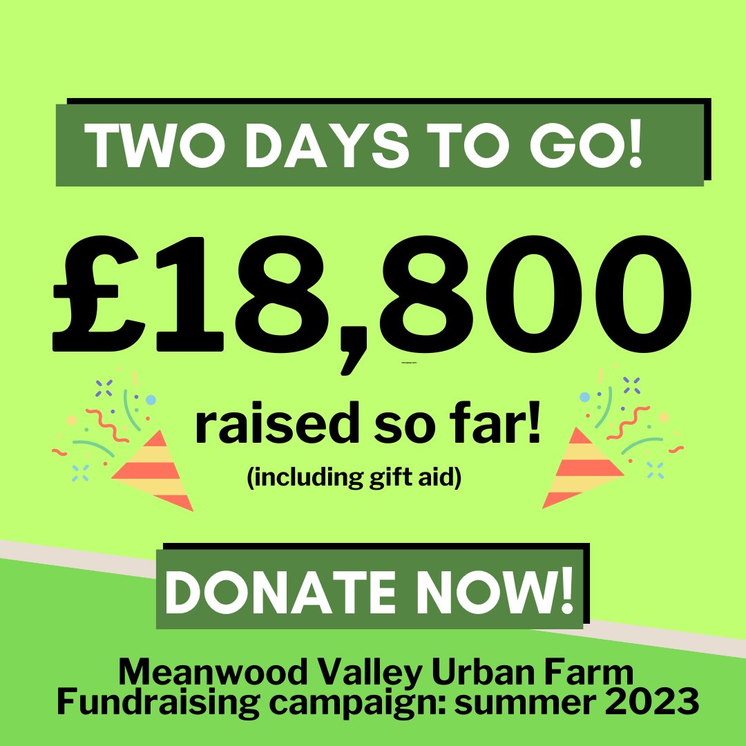 Thank you everyone who's shown such generosity and donated so far! It's wonderful to see such support from the community. Our farm is making a real difference to lives in Leeds and we can't do it without your help. Donate now: justgiving.com/campaign/meanw…