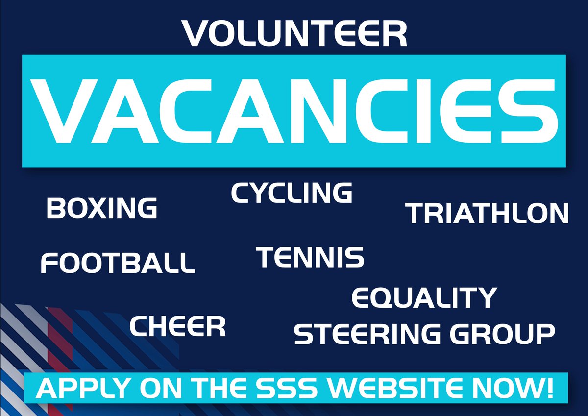 SSS VACANCIES | Volunteer with Scottish Student Sport!

We've got a number of vacancies live on the SSS Website:

👤Sports Development Group Members
👤National Squad Managers and Coaching Staff
👤Steering Group Members

👇Apply here 👇

scottishstudentsport.com/vacancies/