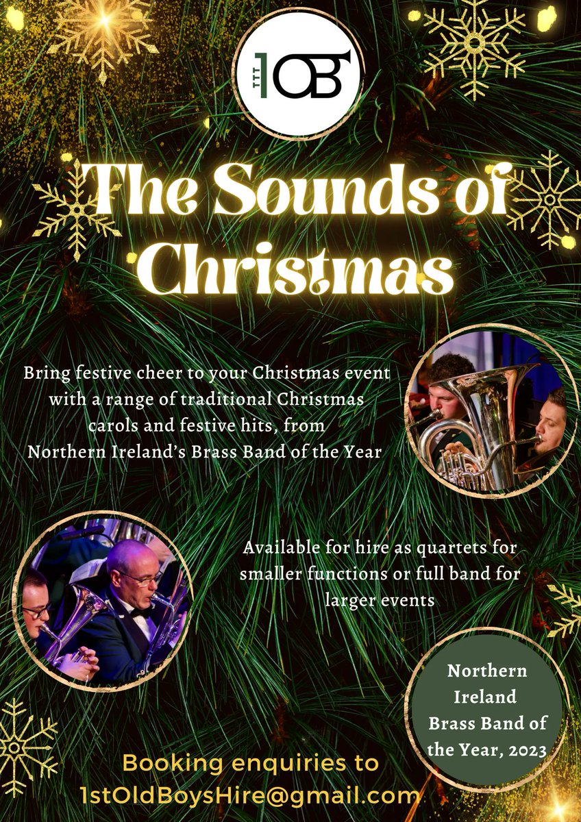 1stOldBoys's tweet image. Planning a Christmas Event? Nothing feels more festive than carols played on brass. Contact us for pricing and booking enquiries.🌲🌲🌲