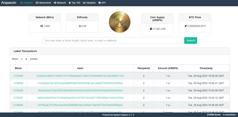 arepacripto_org's tweet photo. #Arepacoin explorer is online.
https://t.co/u2VWbUckrM
@graviex market updated
https://t.co/CnGacjuz4k

#blockchains #Arepa #cryptocurrency https://t.co/cKuVDyXmU6
