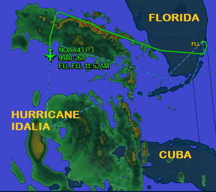 Hurricane Hunter 
Lockheed WP-3D Orion
Call Sign:  NOAA43, Miss Piggy
Tail Number:  N43RF
Flight path tracker via FlightAware 
flightaware.com/live/flight/NO…
More about NOAA43 - omao.noaa.gov/ao/aircraft/lo…