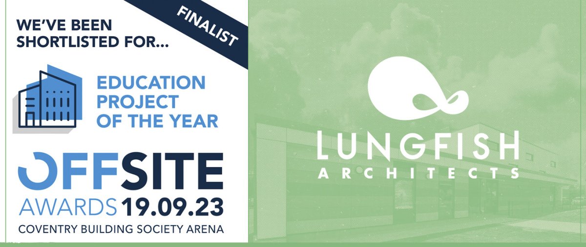 We're thrilled that Ravensdale Infant & Nursery School has been shortlisted for #Education Project of the Year at @ExploreOffsite, and Project of the Year - Schools at @EduEstates Awards, where we're also shortlisted for #ArchitecturalPractice of the Year! lungfish-architects.co.uk/portfolio/rave…