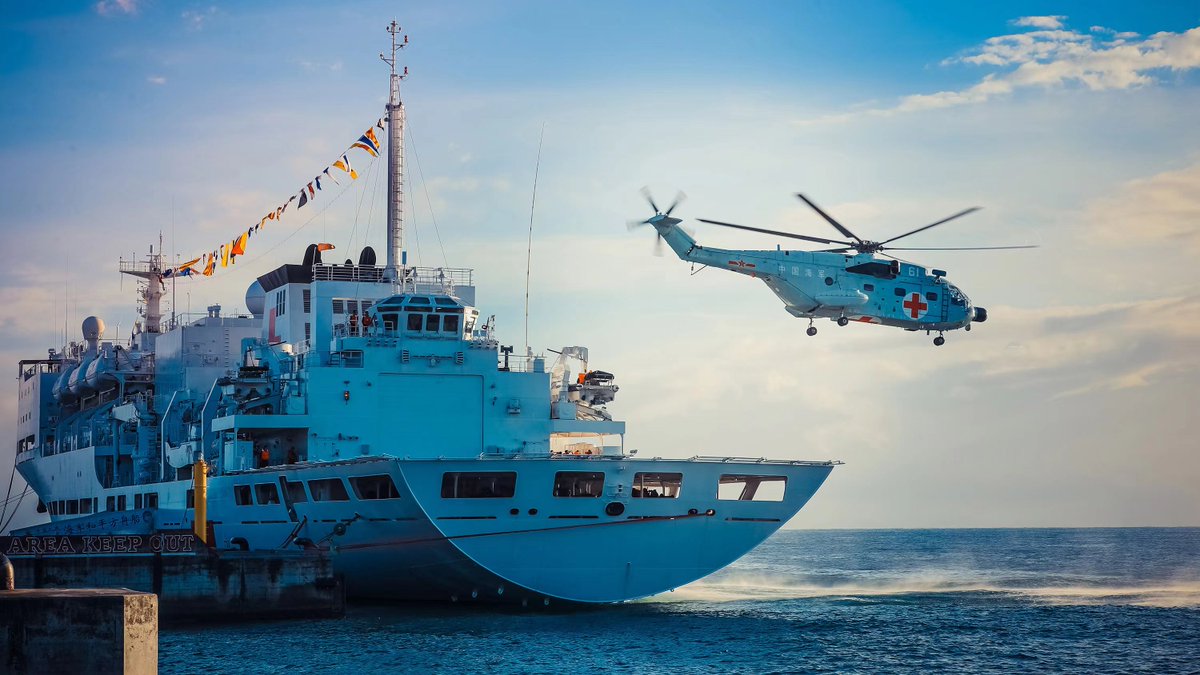 SpokespersonCHN's tweet photo. During its week-long first visit to Solomon Islands, the Ark Peace hospital ship received 10,310 people, a record high number of Mission Harmony 2023. The hospital ship conducted 115 physical examinations, completed 31 surgeries and carried out 5,825 auxiliary examinations. https://t.co/UQeRu8brTx