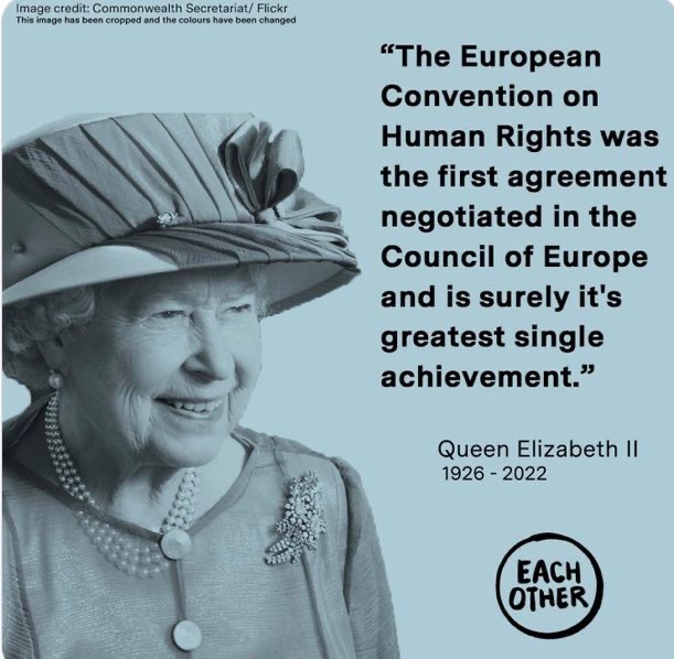 1. ECHR is nothing to do with EU.   

2. I’m sure Suella Braverman will love this rare political quote from the Queen.