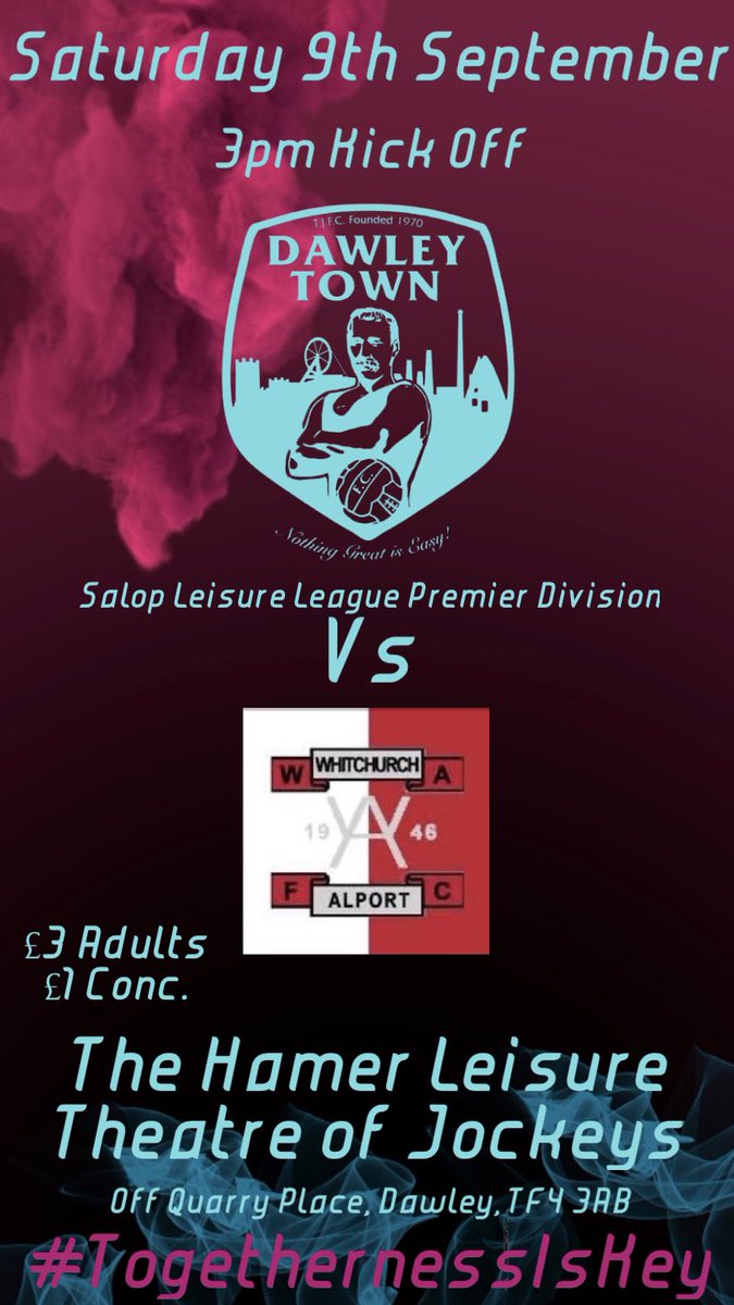 DawleyTownFC's tweet photo. Good Afternoon Jockeys & Wenches. Another great weekendโs work from the lads. A depleted squad still got the job done. Our next home fixture is the 9th September vs @whitchurch1946
#upthejockeys #godsavepaulsankey #TogethernessIsKey #dawleyonwe #EatSleepKeepTheStreak https://t.co/fKDSyoeR3h