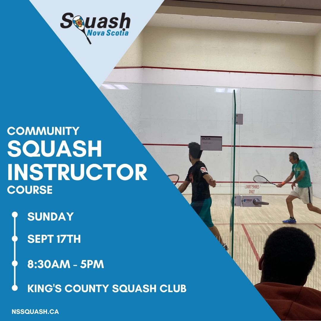 squashns's tweet photo. Are you interested in learning the basics of squash instruction for your community?

The Community Squash Instructor Course may be perfect for you! The course will run on Sunday, Sept 17 at KCSC. More info and the registration link is on our website at https://t.co/rAP0tIu4DK https://t.co/gBNWAfSvLV