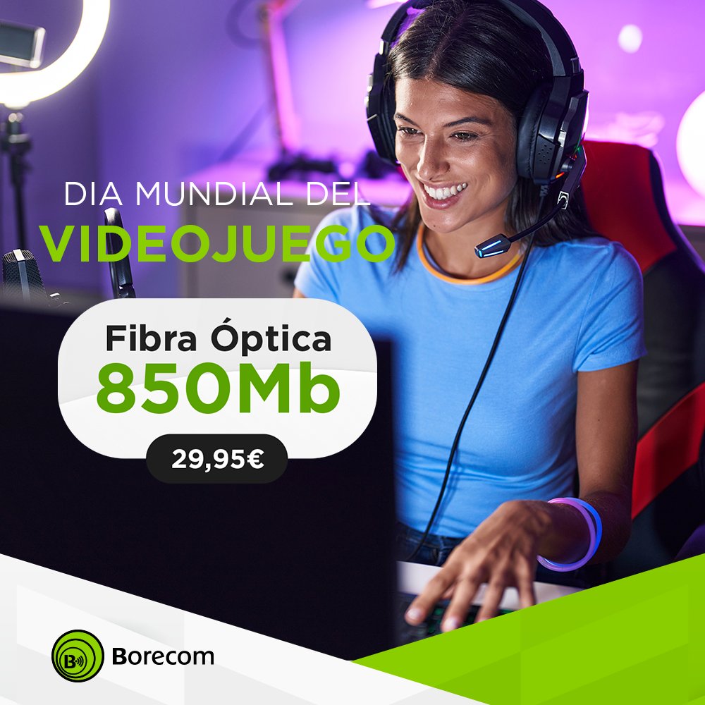 🎮💡 Celebra el #DíaMundialDeLosVideojuegos con la mejor fibra óptica.

Siente la emoción y la inmersión en cada partida.

¡Haz que tus aventuras gamer sean épicas con nuestra conexión de alta velocidad! 📶🕹️

➡️ borecom.com