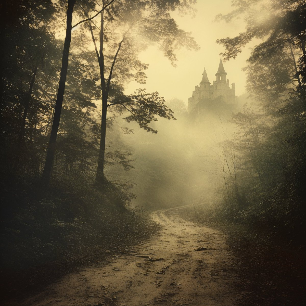 ▪️A new day, a new trail▪️

#aiart #digitalart #landscape #nature #trail #fog #mist #castle
