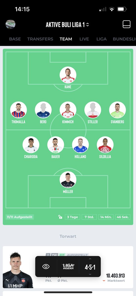 NiklasHill98's tweet photo. @Kickbase_Guide https://t.co/wfOB1ZhONh