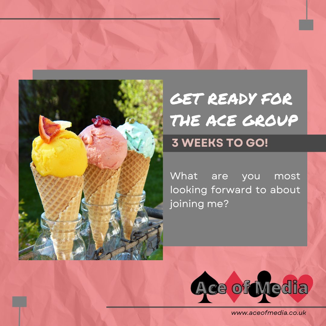 I can't wait to have the opportunity to support your business on an ongoing basis! What are you most looking forward to about joining the Ace Group?? If you haven't already, check out my pinned post for a chance to win a free year! facebook.com/AceofMedia/