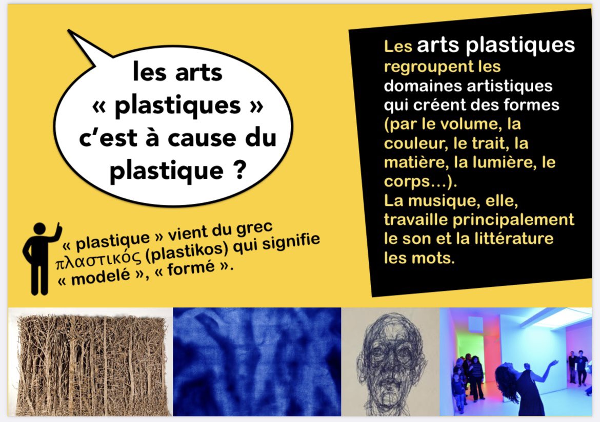ML_ArtsPla's tweet photo. A l’approche de la rentrée, partage cette semaine du travail réalisé par le groupe recherche Arts Plastiques de l’académie de Normandie (Caen) en 2019 sur les arts plastiques, leur identité, leurs enjeux, leurs objectifs. 
Jour 2: « plastiques? »
#artsplastiques https://t.co/We7mt3mWzj