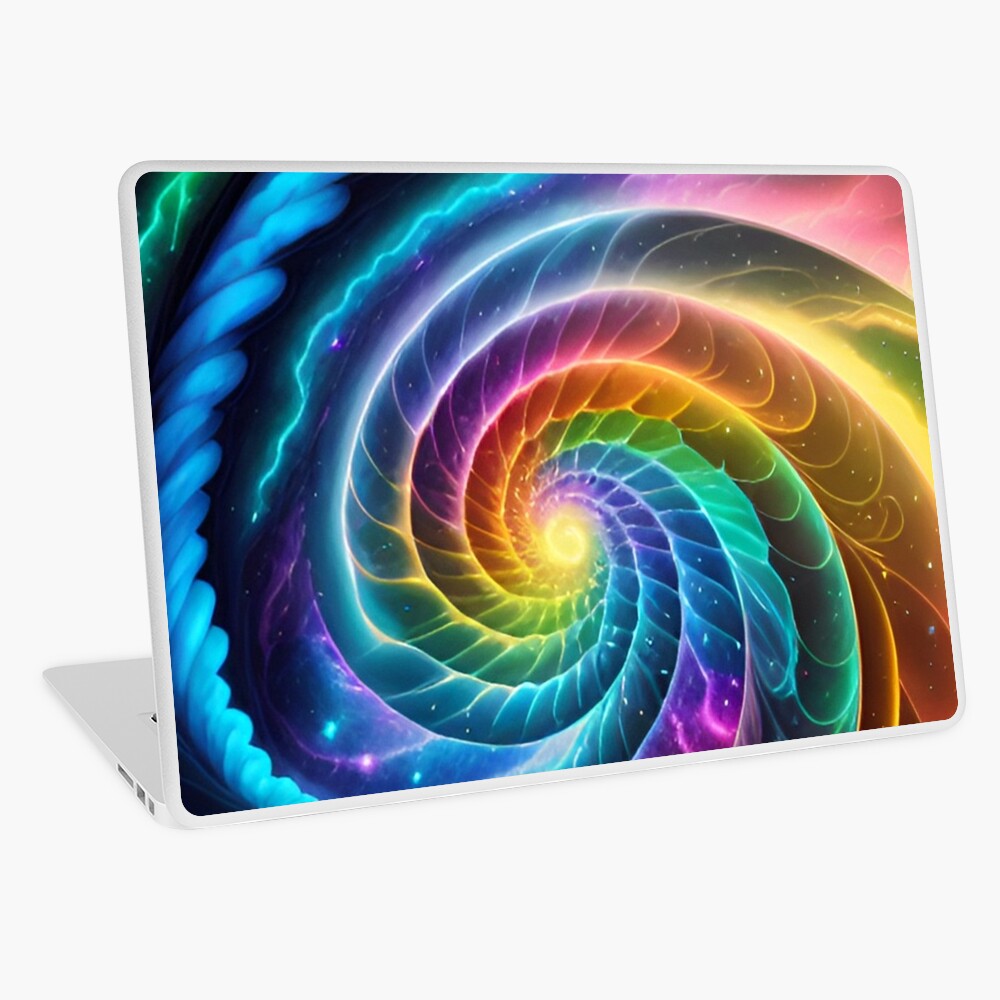 🌌🌈 Illuminate your world with the Galactic Rainbow Swirl! 🌟✨ Experience the interstellar beauty on #Redbubble and bring the cosmos to life! #InterstellarArt #RainbowCosmos