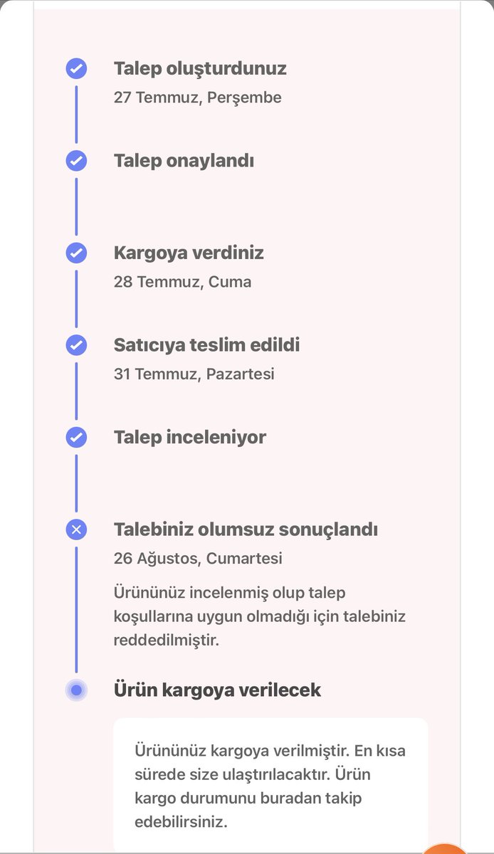 canava0187's tweet photo. @hepsiburada “@canava0187 Merhaba, işlem süreciniz serviste devam etmektedir. Servis tarafından bilgi geldiğinde size bilgi vereceğiz. “ işlem sürecim hala serviste devam ediyorsa neden talebiniz reddedildi diye bildirim gönderdiniz? https://t.co/YFt47OSu3P