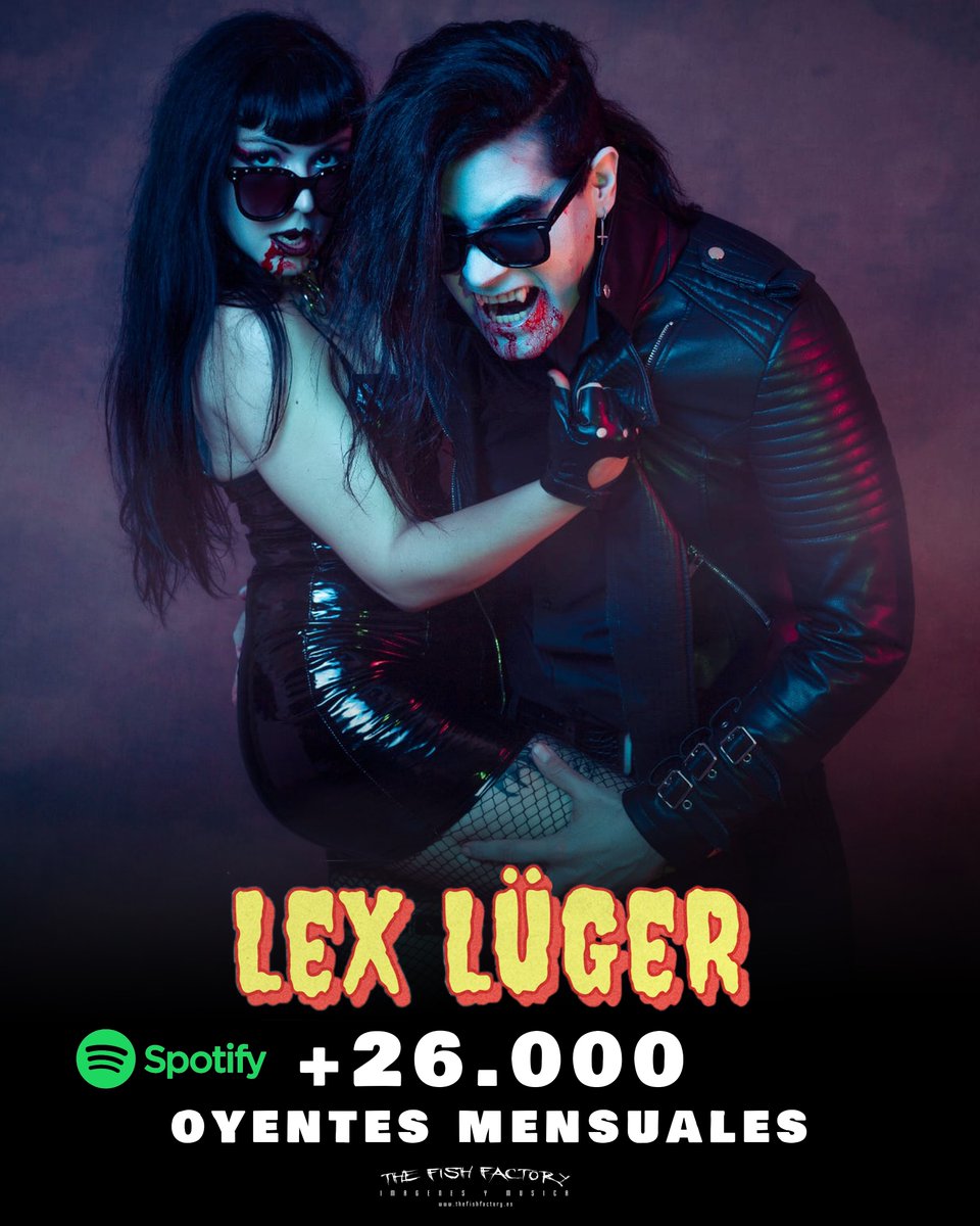 Muchas son las alegrías que nos está reportando “Creepshow” (The Fish Factory 2023), lo último de LEX LÜGER.
Ya más de 26.000 oyentes mensuales en la plataforma Spotify… y subiendo!
En breve más noticias de “Creepshow” ¡Atentos!