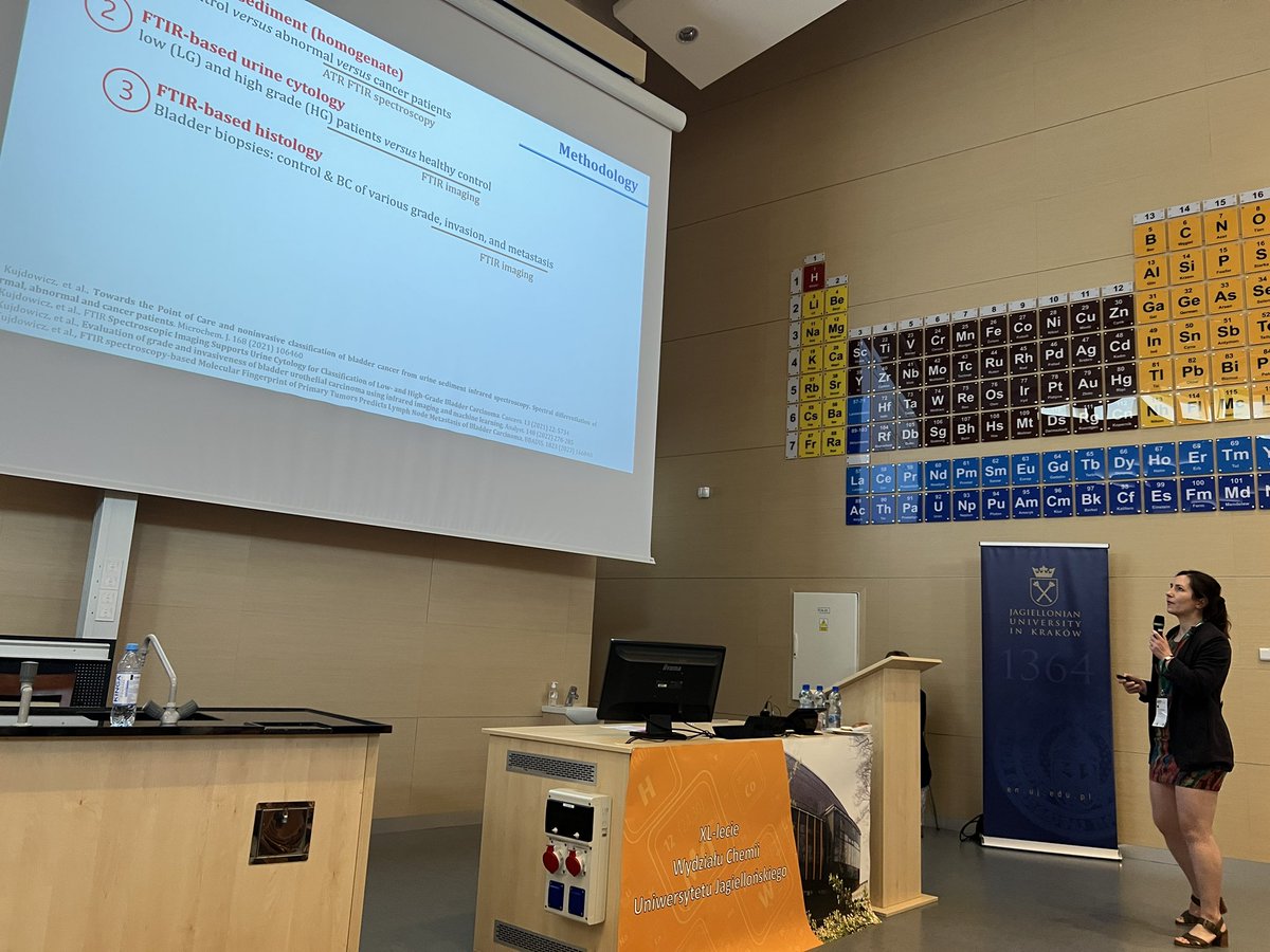 Monika kujdowicz using FTIR to pick up bladder cancers with cytology and seek prognostic markers in bladder tissues at the <a href="/clirspec/">clirspec</a> Biodiagnostic Spectroscopy Session #ICAVS12 4/5