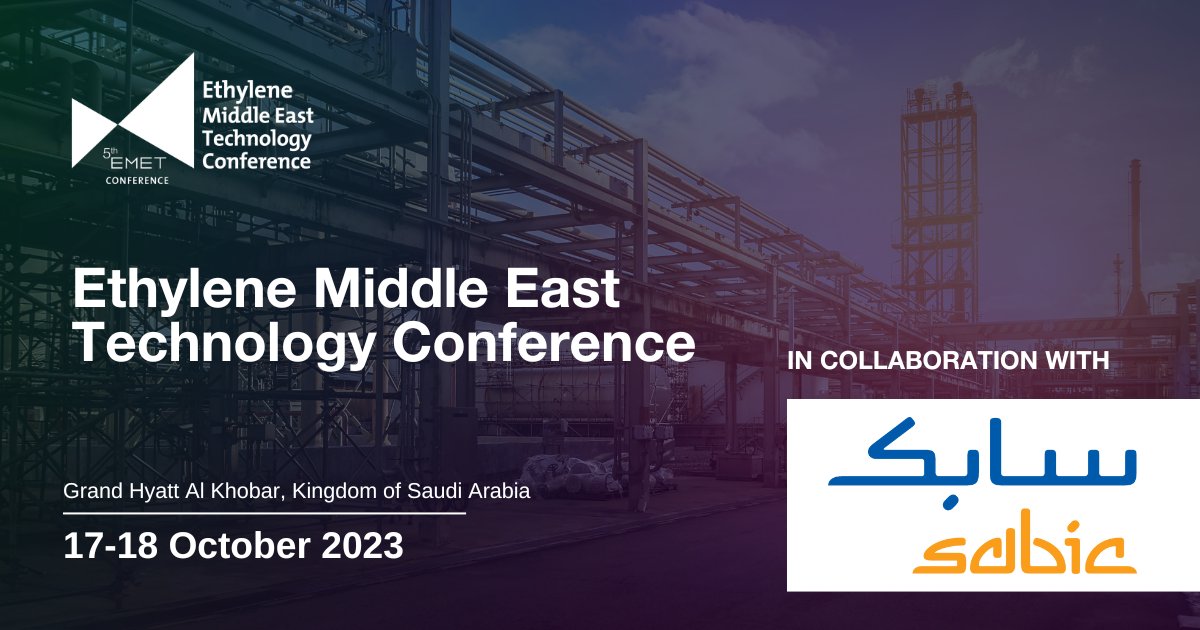 EMETConference's tweet photo. We're excited to collaborate with @SABIC for the 5th edition of EMET 2023.

Meet them at EMET 2023, register as a delegate now: https://t.co/DAt6Ai4yPj
About Sabic: https://t.co/NFgfhfWaTK

17-18 October 2023 | Grand Hyatt Al Khobar, KSA
#EMET2023 #EMETConference
@ChEnected https://t.co/zwdVyL9UzF