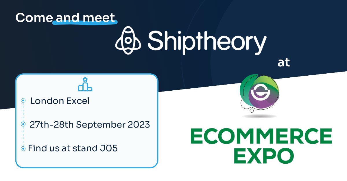 Shiptheory (@shiptheory) on Twitter photo Heading to <a href="/ecommerceexpo/">eCommerce Expo</a> on the 27th- 28th of September?
We are excited to be exhibiting, Don’t miss the chance to connect with us! 📆
Our automation experts will be on-site and can’t wait to welcome you. So, please pop over to our stand for a chat.
More details coming soon Heading to <a href="/ecommerceexpo/">eCommerce Expo</a> on the 27th- 28th of September?
We are excited to be exhibiting, Don’t miss the chance to connect with us! 📆
Our automation experts will be on-site and can’t wait to welcome you. So, please pop over to our stand for a chat.
More details coming soon
