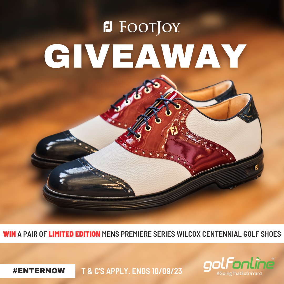 ⚡️ HUGE GIVEAWAY! ⚡️

WIN these LIMITED EDITION #FootJoy Premiere Series Wilcox Centennial Shoes! Worth £250 🤯

ENTER: 
1⃣ Follow <a href="/GolfOnline/">GolfOnline</a>
2⃣❤️ &amp; RT
3⃣ Comment your size

🏌️‍♂️ BONUS: Sign up for our newsletter 📩 for 50 EXTRA entries! LINK IN BIO ⬆️

#Giveaway #WIN 🛑 10/09/23