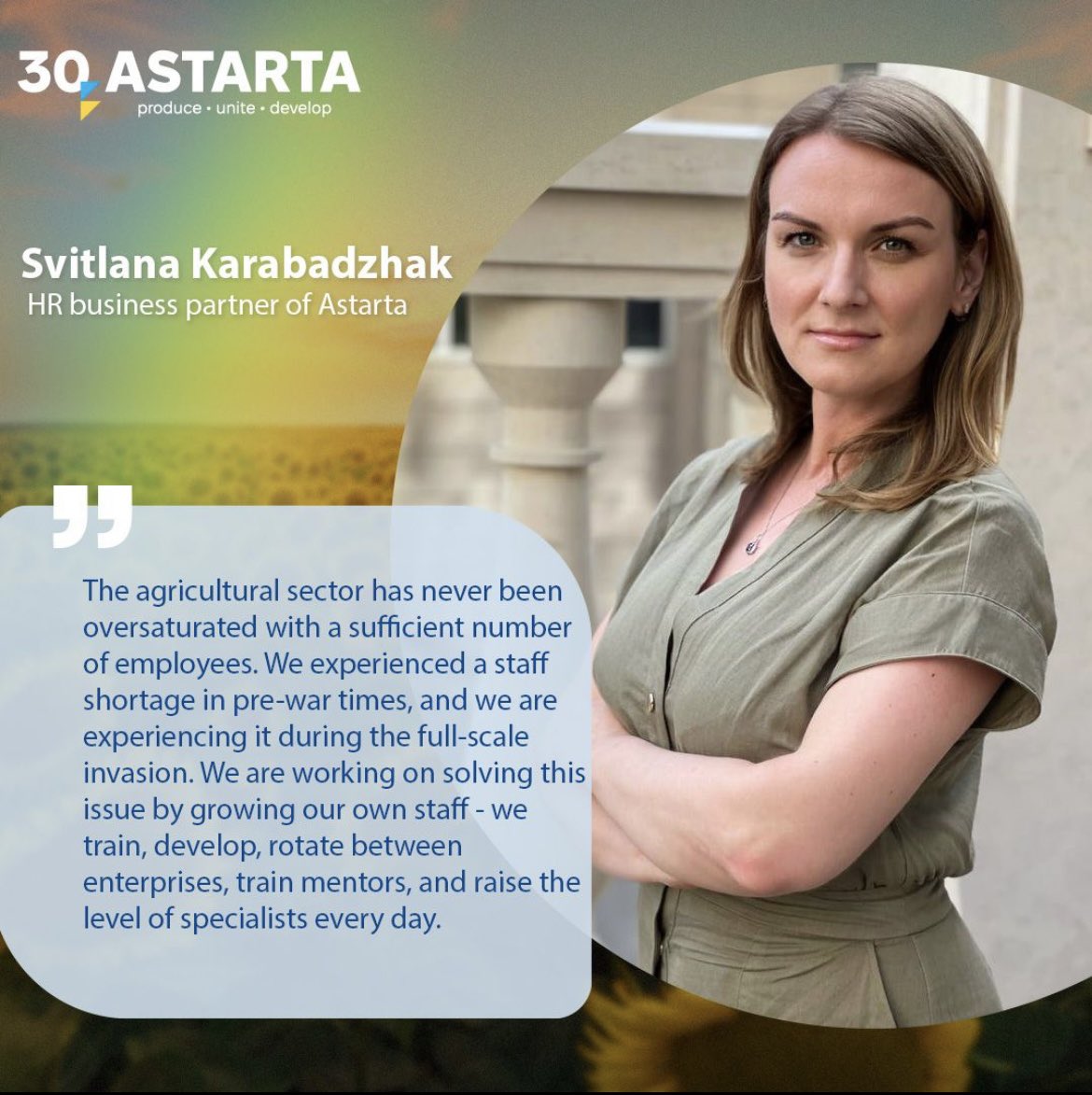Astarta_Kyiv's tweet photo. Going abroad, mobilization, and internal relocation are the main levers of influence on the Ukrainian labor market, including in the agricultural sector. The situation is complicated, but not critical," AgroPortal analyzes in a review with comments from leading companies. https://t.co/1bmjFStPY1