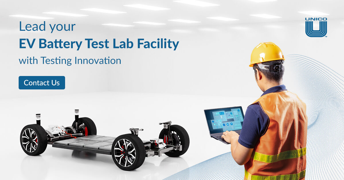 unico_llc's tweet image. UNICO specializes in advanced EV Battery Test Lab solutions, leading the way in electric vehicle innovation through R&amp;amp;D. Our cutting-edge testing methods offer efficiency &amp;amp; technological advancement.

→ Learn more: bit.ly/44KfUTL

#EVBatteryTesting #BatteryValidation