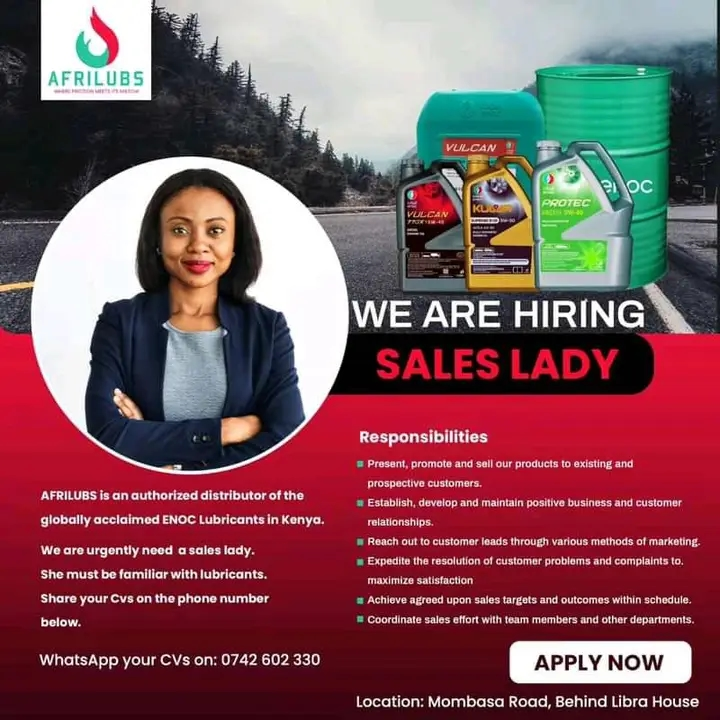 msatomedia's tweet image. AFRILUBS is Hiring